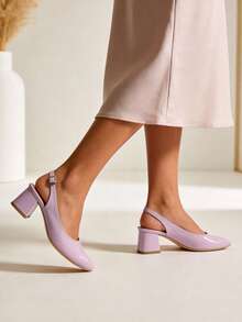 Mini tacón Rosa - altura 5cm - Rosa - Ver 5