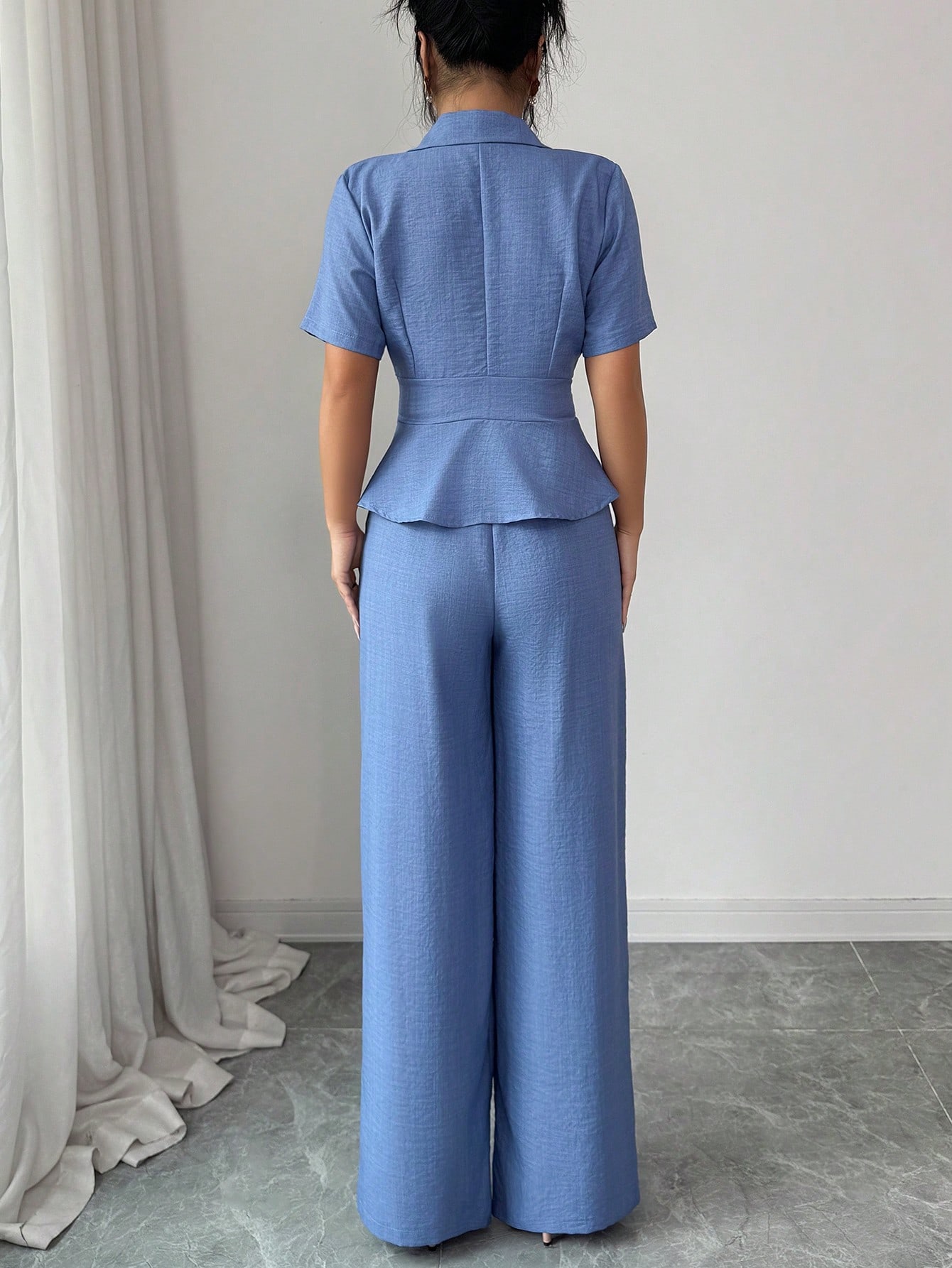 Elenzga بدلة كاجوال للنساء مكونة من ملابس علوية بأ...