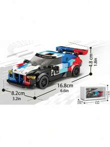 Red/Blue/White Famous Sports Car Building Blocks (322PCS) - Operable Parts & Storage Box Kit For Enthusiasts - Multicolor - View 6