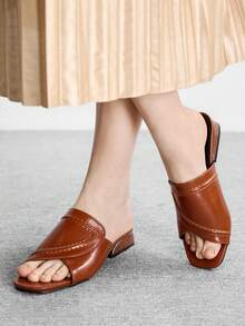 CUCCOO BIZCHIC Elegant Casual Versatile Office Commute Women High Heel Sandals - Brown - View 5