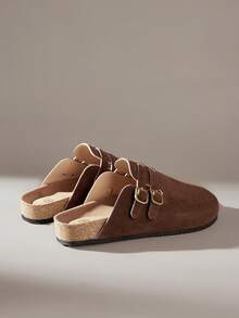 Solecia Women's Slip-On Flat Shoes Soft Leather Comfortable Commuter Versatile Style - Rust Brown - View 4