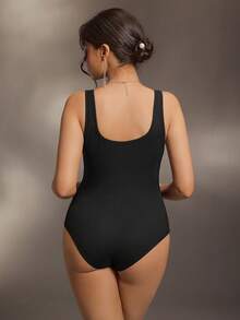 Cheriluna Maternity 孕妇时尚水钻无袖连体裤 - 黑色 - 查看 2