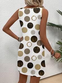 EMERY ROSE 女士休闲波点印花复古连衣裙，适合外出、通勤，时尚百搭 - 彩色 - 查看 2
