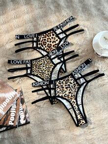3件套女士豹纹内裤 - 彩色 - 查看 1