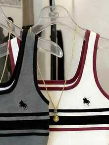 Resyla Best-Selling Women's Fitted Striped Tank Top - Multicolor - View 4