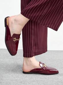 CUCCOO BIZCHIC Zapatos planos versátiles y casuales para uso diario y de oficina para mujer, ideales como regalo de Navidad - Burdeos - Ver 4