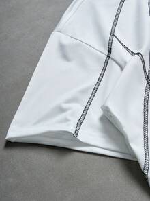 PAVTROS 男士立体马鞍形T恤，小图案印花，情人节、春夏、送男友的礼物、狂欢节、复古、街头风、派对、圣帕特里克节、外出 - 白色 - 查看 5