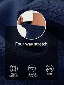 Flexra Women's Elastic Waist Fitted Denim Mini Skirt - Medium Wash - View 9