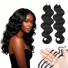 Jerry Curly Human Crochet Hair In 100% Remy Human Hair Feather Line Crochet Hair Braids Salon Silky Seamless Invisible Natural Black Color For Thin Hair Woman Micro Pre Looped Crochet Human Hair Extensions - Multicolor - View 55