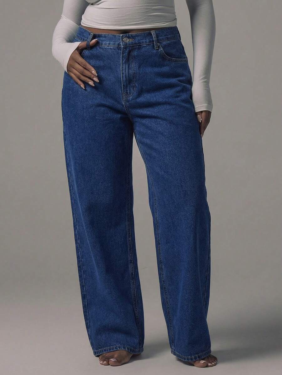MUSERA Plus Size Jeans - Dark Wash - View 1