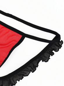 1pc Men's Fashionable Sexy Hollow-Out Mesh Briefs - Multicolor - View 5