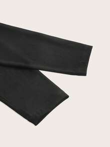 SHEIN EZwear Two-Piece Set Women Casual Knit Pants - Black - View 5