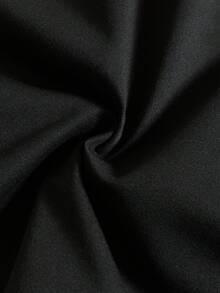 PAVTROS 男士夏季拼接条纹字母印花双腰带休闲短裤 - 黑色 - 查看 7
