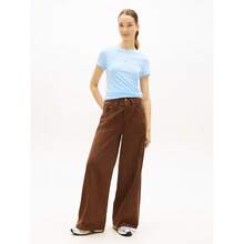 Linear Women´S T-Shirts Almost Yellow - Light Powdery Blue - View 3