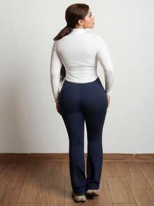 Lupita Cardoza Chaqueta de yoga de cuello de tortuga blanca con protección solar, uso diario, casual, deportivo, para el aeropuerto, de estilo minimalista y de uso diario para mujer - Blanco - Ver 2