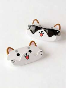 Joivida 可爱狗狗猫咪眼镜收纳盒免打孔壁挂式眼镜架防压床头时尚眼镜展示架 - 彩色 - 查看 12