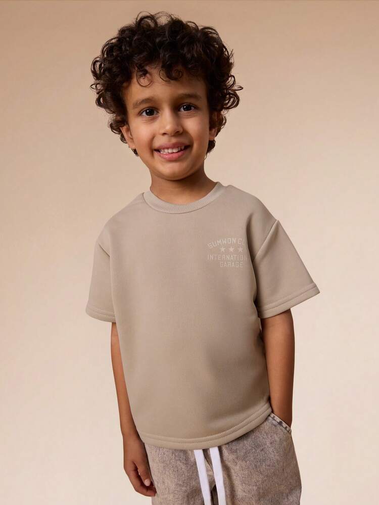 Graphic Print Short Sleeve Crew Neck Tee