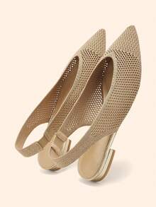 CUCCOO BASICS Giày cao gót mũi nhọn đa năng dành cho nữ, thích hợp mang hàng ngày. - Vàng - Xem 7