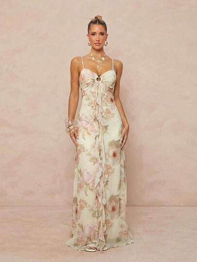 Lumalex Vestido de Deusa Sexy de Alta Qualidade com Cintura Franzida, Elegante para Férias na Praia