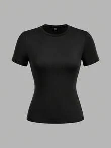 SHEIN EZwear Bộ 3 áo thun dài tay cổ tròn ôm sát dáng casual dành cho nữ. - Nhiều màu - Xem 7