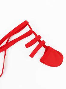 1pc Men's Fashionable Alluring Bright Red U-Pouch Sexy Briefs - Red - View 4