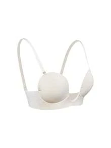 SHAPORA Women's U-Shaped Steel Bow Round Bowl Cup Integrated Bra With Removable Shoulder Straps And Back Hooks - Multicolor - View 5