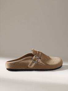 Solecia Women's Casual Slip-On Flat Shoes With Buckle Design, For Daily Wear - Apricot - View 1