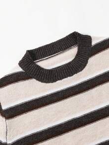 Franclia Áo len ngắn tay nữ kiểu dáng tối giản, phối màu tương phản, đa năng, thích hợp đi học/đi làm. - Nhiều màu - Xem 5