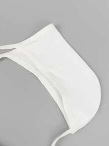 1pc Men's Sexy Underwear With Cute White Hollow Heart Mesh Design - White - View 6