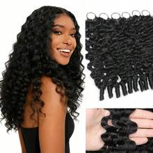 Jerry Curly Human Crochet Hair In 100% Remy Human Hair Feather Line Crochet Hair Braids Salon Silky Seamless Invisible Natural Black Color For Thin Hair Woman Micro Pre Looped Crochet Human Hair Extensions - Multicolor - View 82