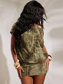 Opulessa Women's Backless Knit Jumpsuit, Spring/Summer - Army Green - View 3