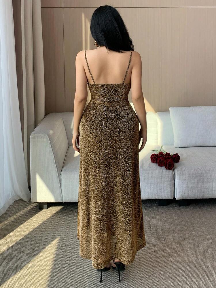 Women's Elegant Floral Print Sleeveless Mid-Length Dress, Summer Wedding Guest Dress Sundress