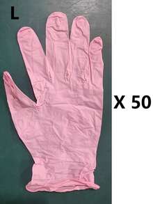 20/50pcs Light Pink Latex-Free Disposable Gloves, Suitable For Cleaning, Dishwashing, Beauty Salon, Cleaning Gloves, Pink Nitrile Gloves - Baby Pink - View 10