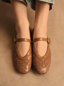 Rosivie Women Shoes Spring And Summer New Round Toe Flat Bottom Casual Women's Shoes Simple And Versatile Valentine's Day - Khaki - View 7