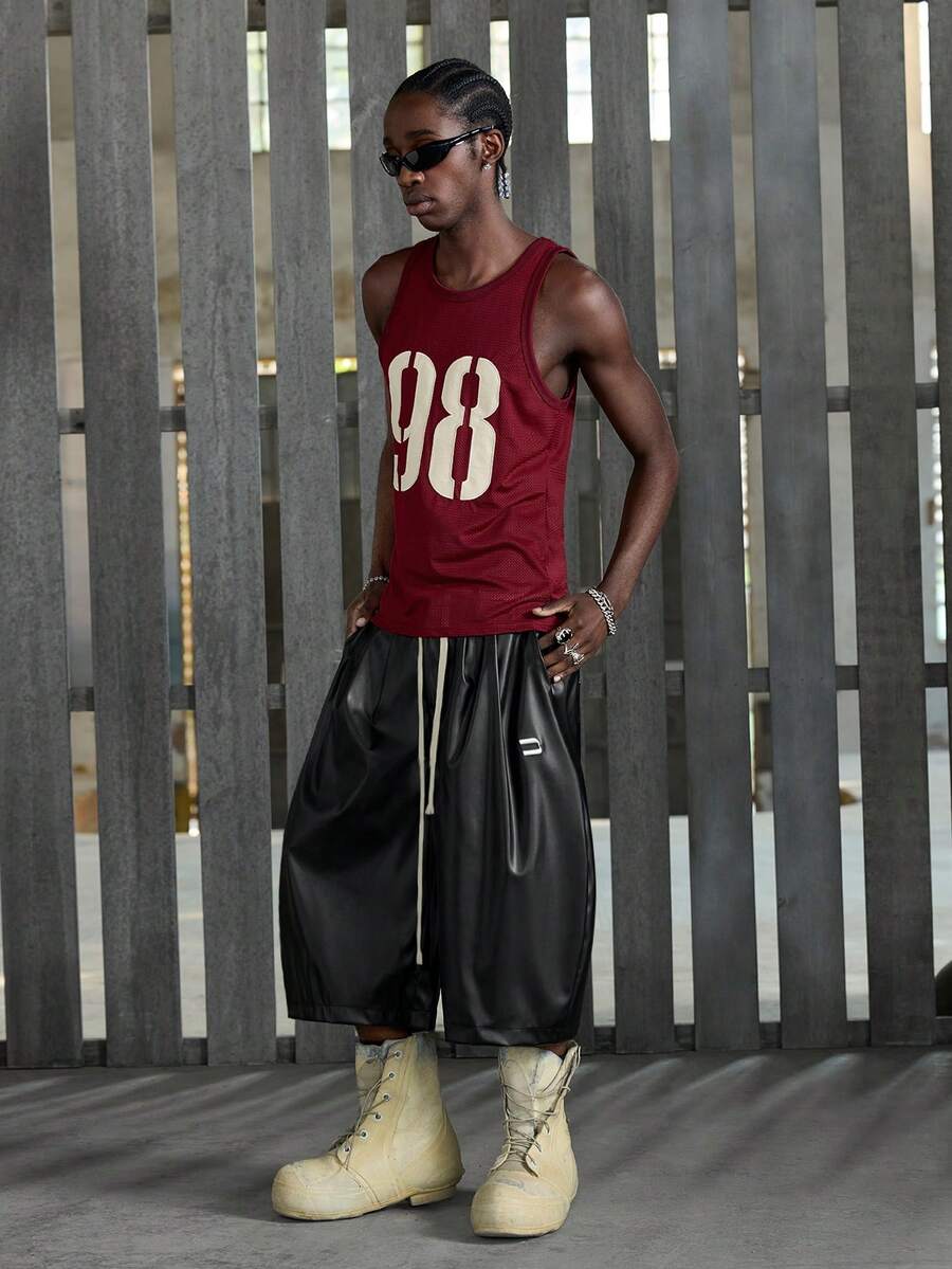 NEON BLANC Men's Casual Loose Shorts, Versatile For Daily Wear And Street Style, Spring/Summer - Black - View 1