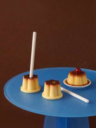 Joivida 1 Cute Caramel Pudding Jelly Makeup Brush Holder Large Capacity Multifunctional Student Desk Pen Organizer Kawaii Decor Must Have Accessory