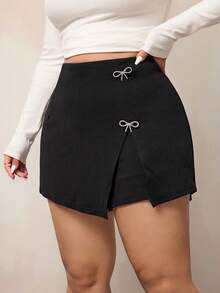 Enliva Quần short culotte boho giản dị họa tiết bướm cỡ lớn cho nữ, dành cho mùa hè - màu đen - Xem 8