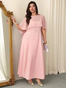 Firerie 女士优雅浪漫春季新款A字连衣裙，腰部饰有装饰 - 粉色 - 查看 4