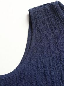 SHEIN Tween Girls Tank Top Co-Ords - Blue - View 5