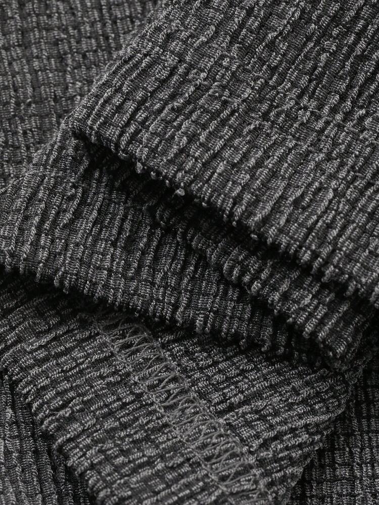 2pcs Women Summer Casual Solid Color Ruffle Hem Top And Wide Leg Pants Set