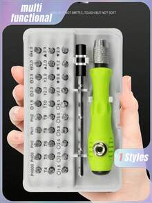 1 套 32 合 1 迷你磁性精密螺丝刀套装，碳钢螺丝刀套装，现代家用磁性螺丝刀套件，小型螺丝刀套装，父亲节礼物，必备家用工具（星形、Y 形、梅花形、三角形、十字形、平头、U 形、六角形）适用于眼镜笔记本电脑智能手机手表玩具维修 - 彩色 - 查看 1