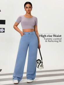 Flexra Tall Women's Casual Loose Fit Jeans With Pockets - Light Wash - View 7