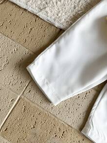 SHEIN Vintaside Kids 男婴休闲条纹polo衫+松紧腰条纹裤两件套，适合生日派对、晚宴、演出、婚礼、婴儿派对等场合。 - 黃色 - 查看 8