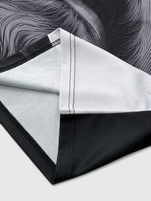 Prep Áo thun nam tay ngắn cổ tròn phối màu tương phản, kiểu dáng thường ngày, thích hợp cho mùa hè. - màu đen - Xem 6