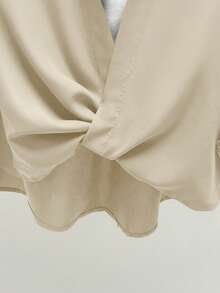 INAWLY Casual Layered Design Shirt, Suitable For Commuting In Autumn - Khaki - View 7