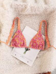 Swim Mod Women's Summer Beach Vacation Triangle Cup Bikini Top - Multicolor - View 4