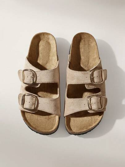 Solecia Women's Casual Buckle Flat Sandals, Summer