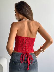 Aloruh Blusas para Mujer - Rojo - Ver 2