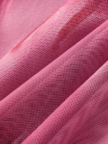 SHEIN MOD 女士渐变印花不对称领口交叉系带修身鱼尾吊带裙 - 彩色 - 查看 6