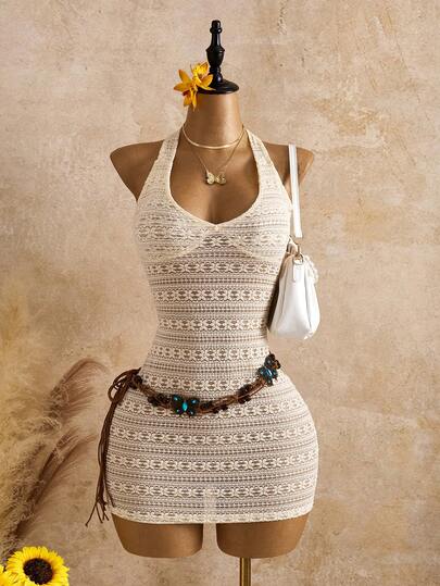 Bellisia 2026 New Women's Swimwear ArrivalFor School,Suitable For Holiday, Date, Afternoon Tea, Western, Cruise, Beach, Island, Road Trip, All Seasons, Music Festival, Boho Vacation,Bohemian Vacation, Chill Autumn ,Western Boho ,Elegant Tops For Women Floral Jacquard Textured Fabric Beach Cover-Up For Women Crochet Dresses For Women Knit Dresses For Women Women's Boho Clothing Ibiza Dress Cottage Core Dress Women's Boho Clothing Women's Boho Clothing Women's Boho Clothing Women's Boho Clothing